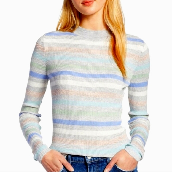 Halogen X Atlantic Pacific Shimmer Striped Sweater - Picture 1 of 6